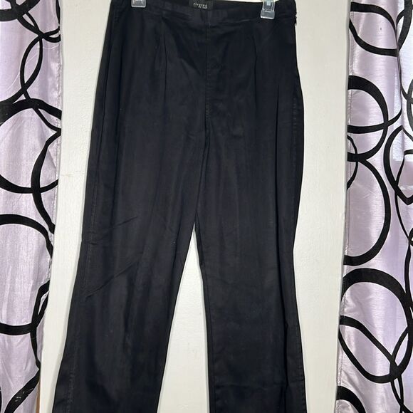 Vintage Riveted by Lee Black slacks size 8 long - Picture 3 of 8
